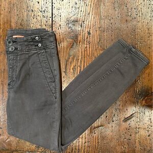 Anthropologie Charcoal High-Waisted Pants